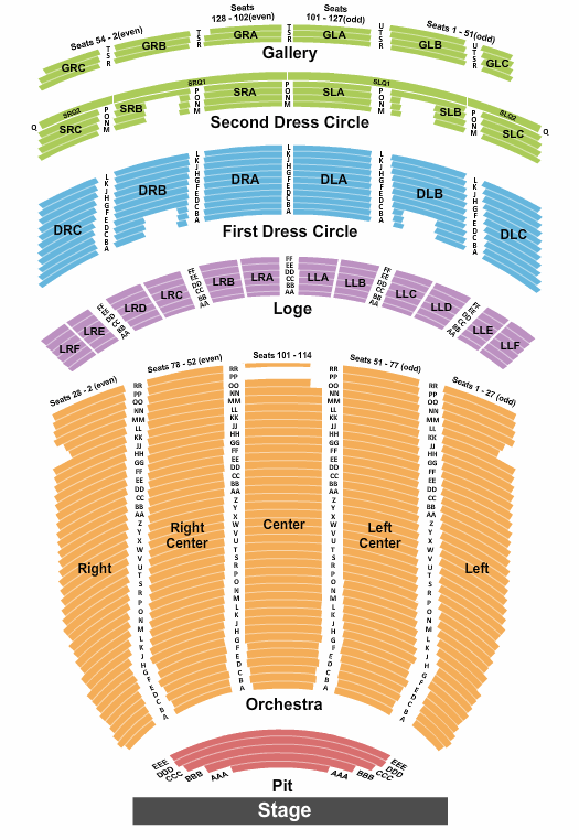 Fabulous Fox Theatre Water For Elephants Seating Chart
